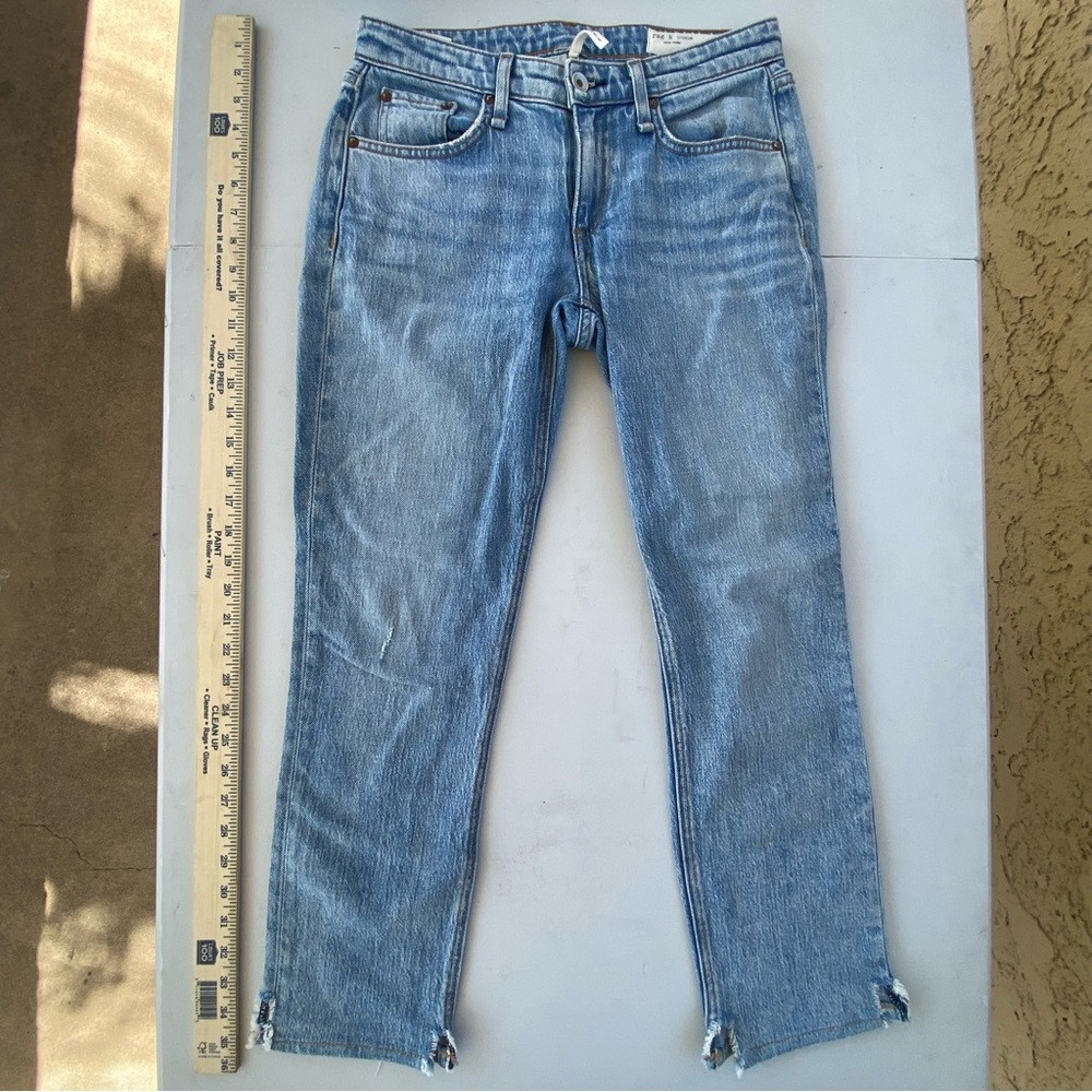 rag & bone Blue Ankle Cropped Jeans
